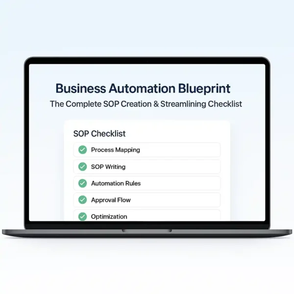 Business Automation Blueprint The Complete SOP Creation & Streamlining Checklist